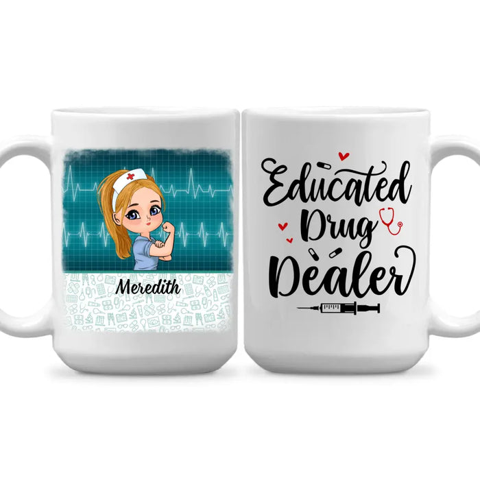 Up To 3 Chibi Nurse Squad - Personalized Mug For Her, Coworkers, Nurse