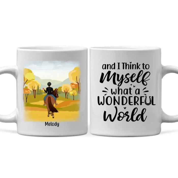 Personalized Mug, What A Wonderful World, Horse Mug, Gift For Horse Lovers