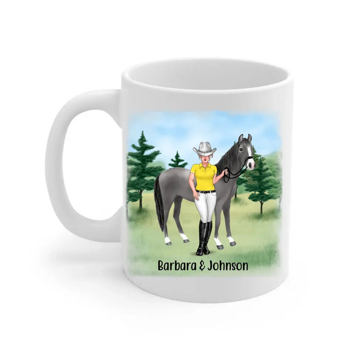 Just A Girl Who Loves Horses - Personalized Gifts Custom Horse Riding Lovers Mug For Her, Horse Riding Lovers