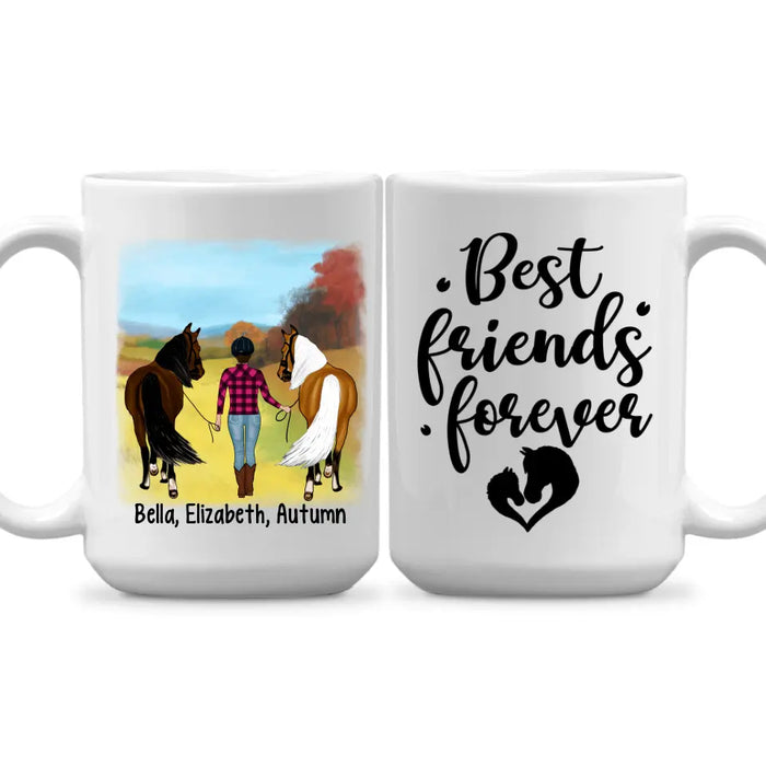 There Was A Girl Who Really Loved Horses - Personalized Mug For Her, Horse Lovers