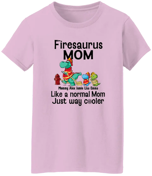 Firesaurus Mom - Personalized Gifts Custom Firefighter Shirt For Mother Father, Firefighter Gifts