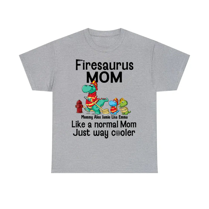 Firesaurus Mom - Personalized Gifts Custom Firefighter Shirt For Mother Father, Firefighter Gifts