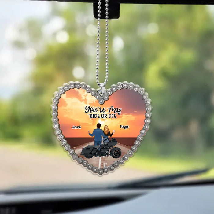 You're My Ride Or Die - Personalized Gifts Custom Car Ornament For Couples, Motorcycle Lovers