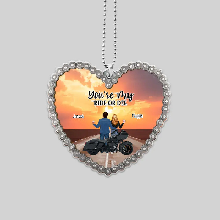 You're My Ride Or Die - Personalized Gifts Custom Car Ornament For Couples, Motorcycle Lovers