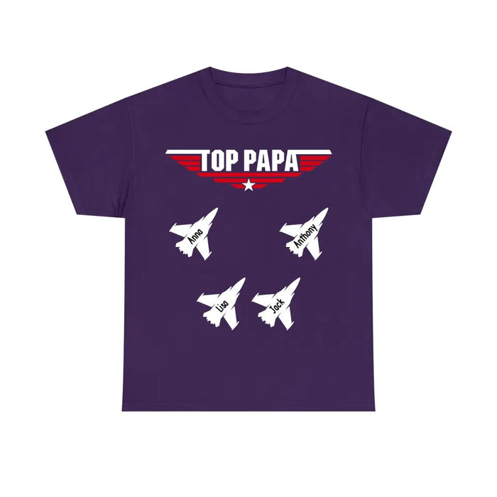 Top Dad Personalized Dad Shirt, Shirts for Men, Customized Grandpa Shirt, Grandpa Tshirts