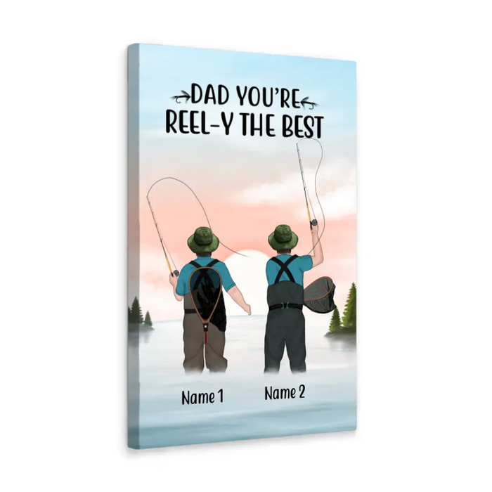Dad, You Are Really the Best - Personalized Gifts Custom Fishing Canvas for Dad, Fishing Lovers