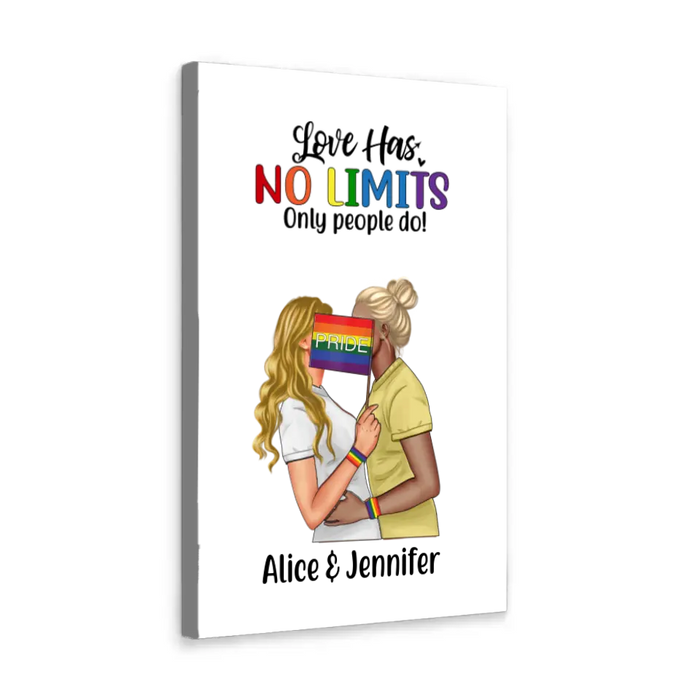 Personalized Canvas, Lesbian Couple, Gift for Pride Month & LGBT Couple