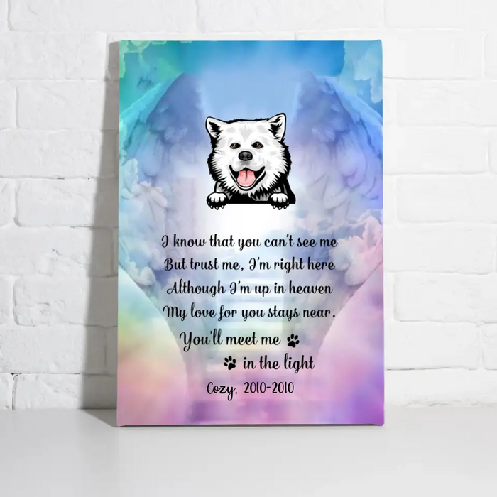 Personalized Canvas, Memorial Gift for Dog Loss, Gift for Dog Lovers