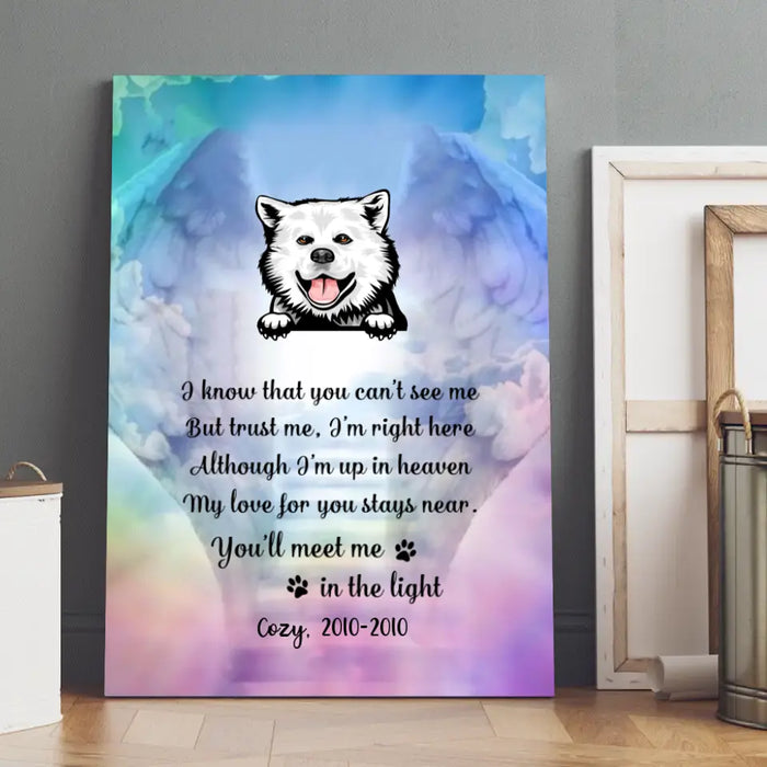 Personalized Canvas, Memorial Gift for Dog Loss, Gift for Dog Lovers