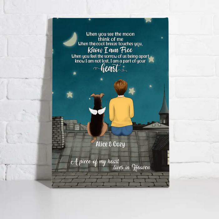 Personalized Canvas, Memorial Pet Canvas, Gift for Dog Loss, Cat loss, Gift for Dog Lover, Cat Lover