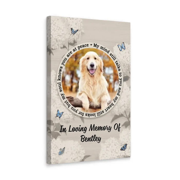 My Mind Still Talks To You - Personalized Canvas Photo Upload, Dog Lovers, Cat Lovers, Memorial