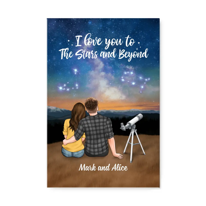 Love You More Than All The Stars In The Sky - Personalized Canvas For Him, For Her, Couples, Astronomy Lovers, Valentine's Day