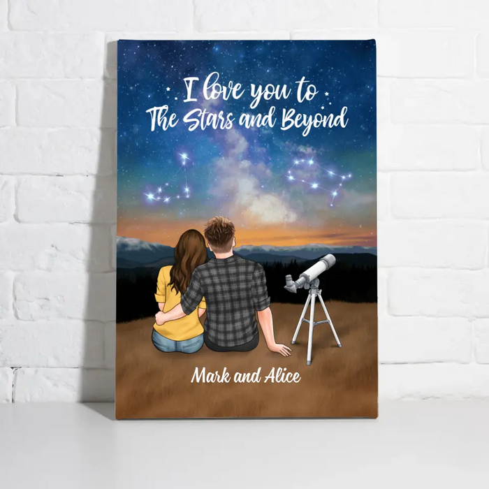 Love You More Than All The Stars In The Sky - Personalized Canvas For Him, For Her, Couples, Astronomy Lovers, Valentine's Day