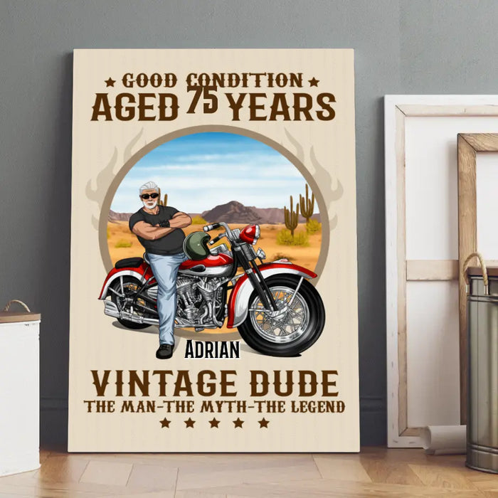 Old Biker Man Vintage Dude - Personalized Gifts for Custom Motorcycle —  GearLit