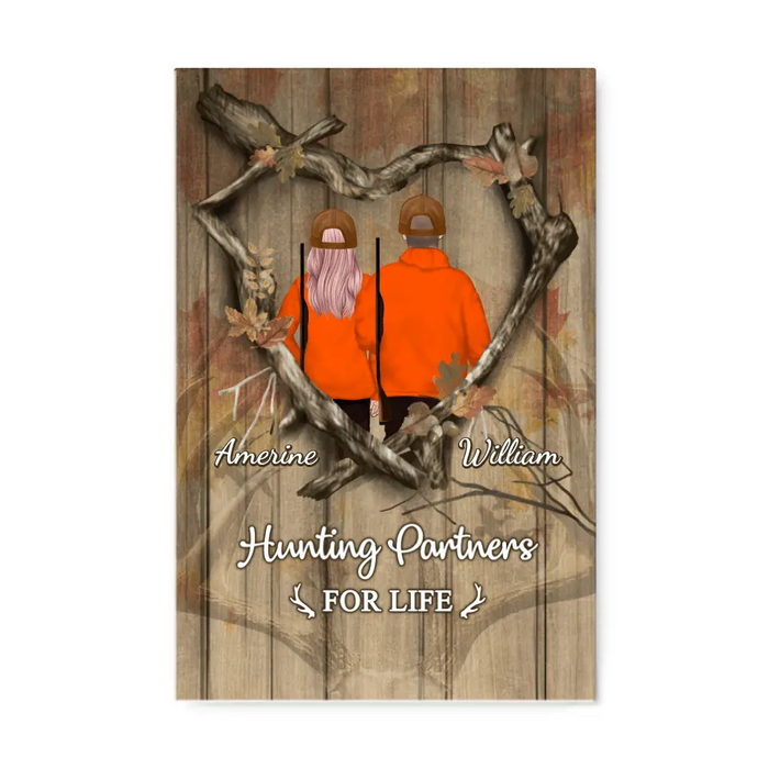Hunting Partners For Life - Personalized Canvas For Couples, For Him, For Her, Hunting