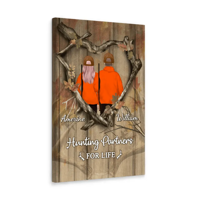 Hunting Partners For Life - Personalized Canvas For Couples, For Him, For Her, Hunting