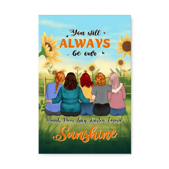 Out Of All The Moms In The World - Personalized Canvas For Mom, Daughters, Mother's Day