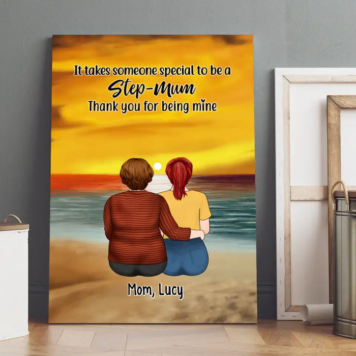 It Takes Someone Special To Be A Step Mum - Personalized Canvas For Mom, Mother's Day