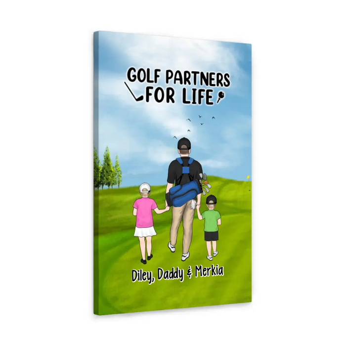 Golf Partners for Life - Personalized Gifts for Custom Golf Canvas for Dad, Golf Lovers