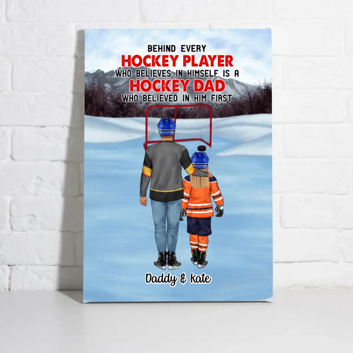 The Best of Teammates - Mother's Day Father's Day Personalized Gifts - Custom Hockey Canvas for Family, Hockey Lovers
