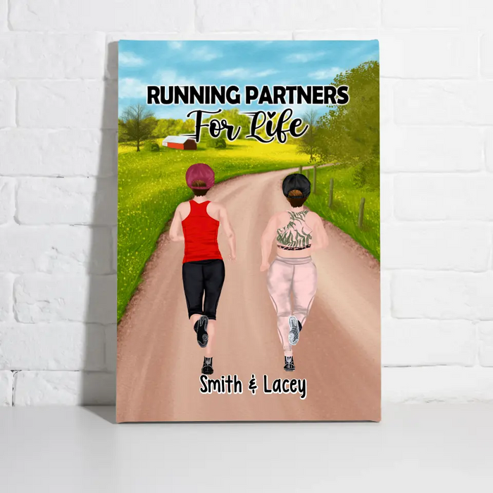 Best Running Friend Ever - Personalized Canvas For Running Friends, Couples, Gift For Runners