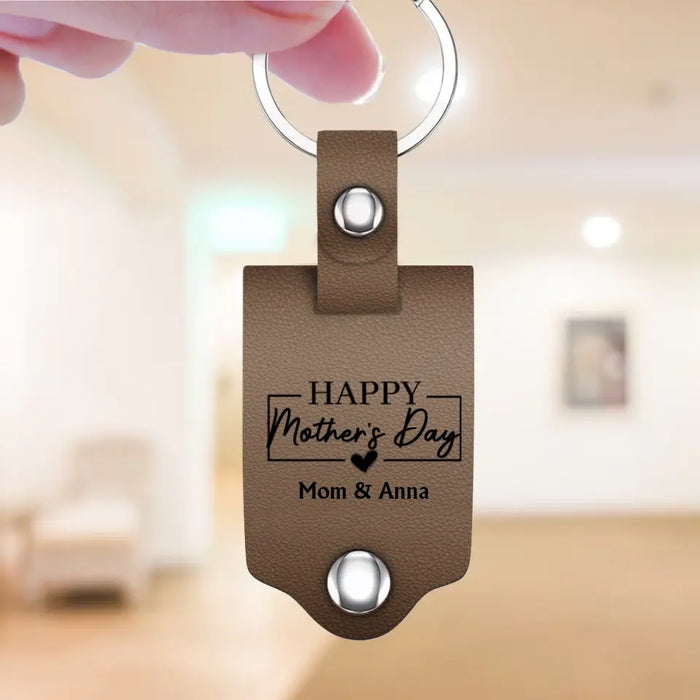 Mom I Know You Loved Me As Long As I’ve Lived But I’ve Loved You My Whole Life, Personalized Photo Leather Keychain, Mother’s Day Gifts, Gift For Mom