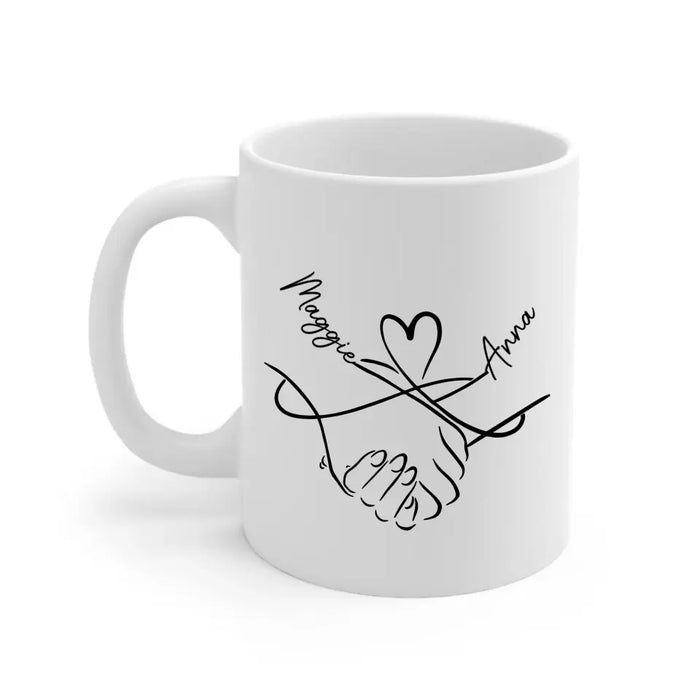 The Love Between Mother and Daughter Is Forever - Personalized Custom Mother-Daughter Mug for Mom, Mother's Day Gift