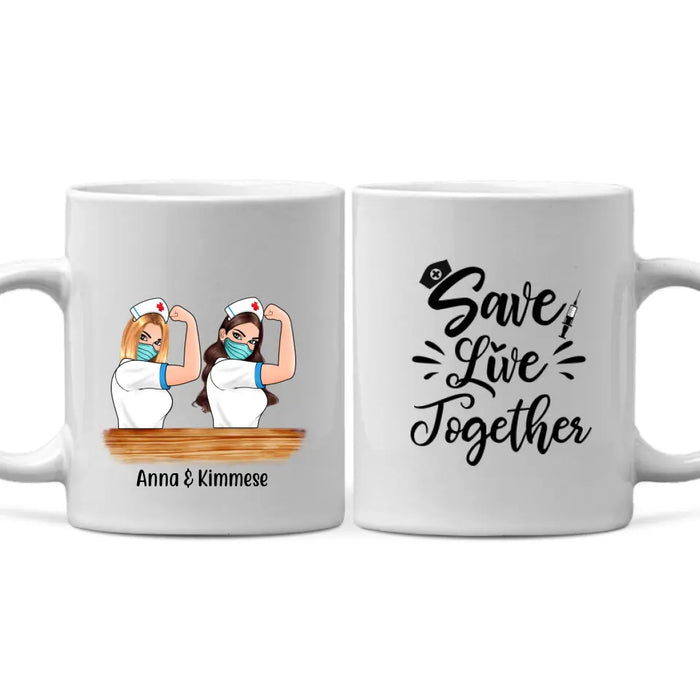 Personalized Mug, Strong Nurse Sisters Custom Gift For Nurse Squad