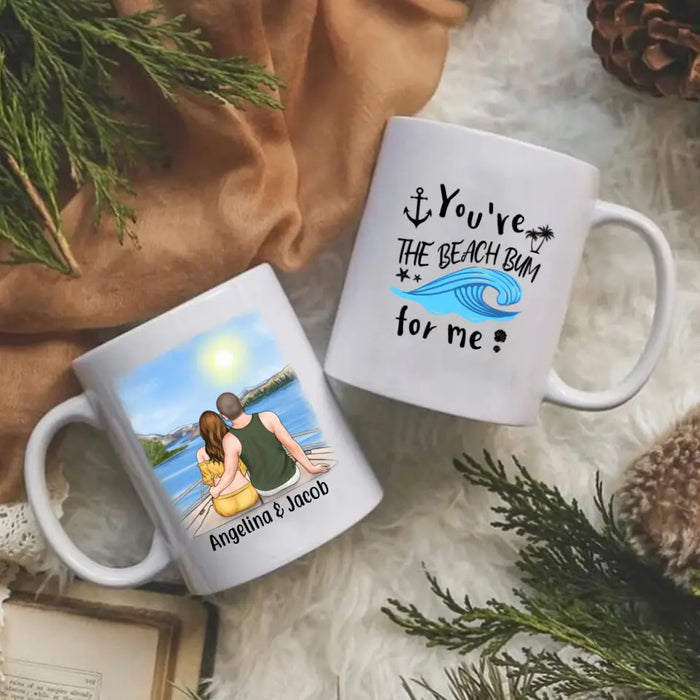 Couple at Beach You Are The Beach Bum For Me - Personalized Mug For Couples