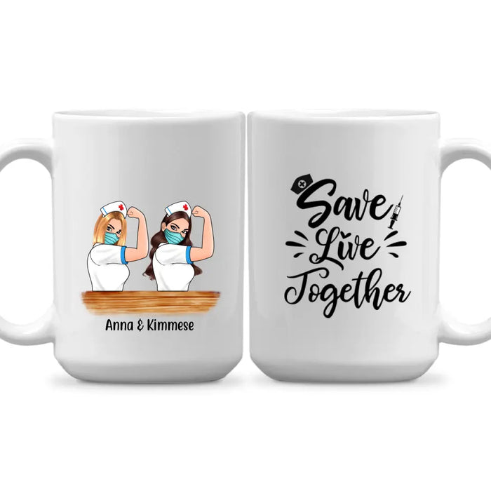 Personalized Mug, Strong Nurse Sisters Custom Gift For Nurse Squad