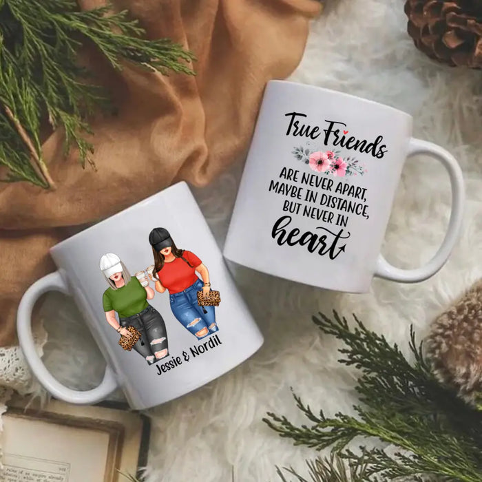 Personalized Mug, Chubby Sisters Drink Together, Gift For Sisters And Friends
