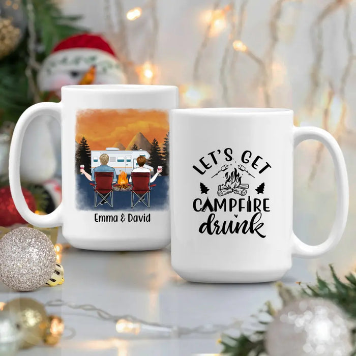 Personalized Mug, Camping Partners - Family, Gift For Campers