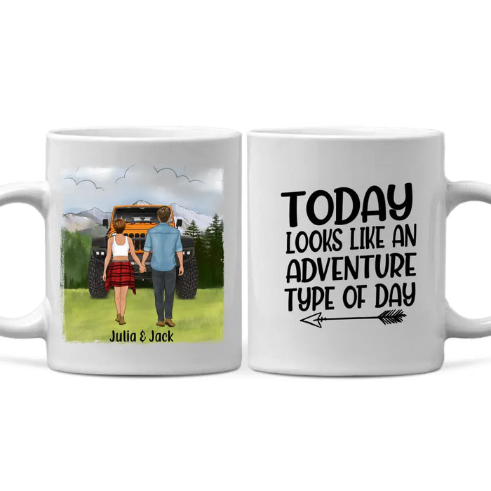 Personalized Mug, Couple Holding Hands, Relationship Goals, Gift for Friends, Car Lovers