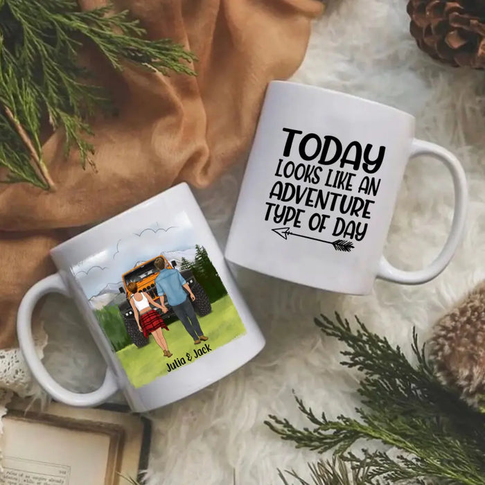 Personalized Mug, Couple Holding Hands, Relationship Goals, Gift for Friends, Car Lovers