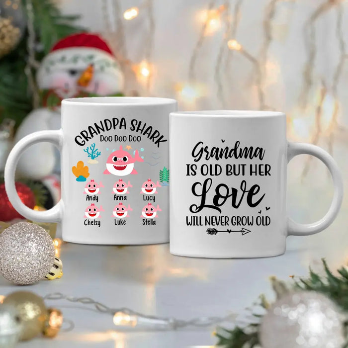 Grandma Is Old But Her Love Will Never Grow Old - Personalized Gifts Custom Fishing Mug For Mom, Fishing Lovers