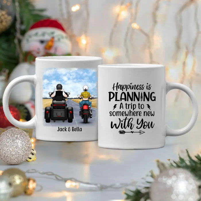 Couple Motorcycle Riding Partners - Personalized Mug For Him, For Her, Motorcycle Lovers