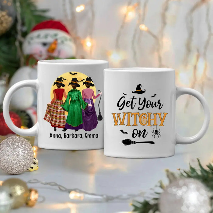 Personalized Mug, Halloween Sisters - Witches Squad, Gift For Halloween And Best Friends