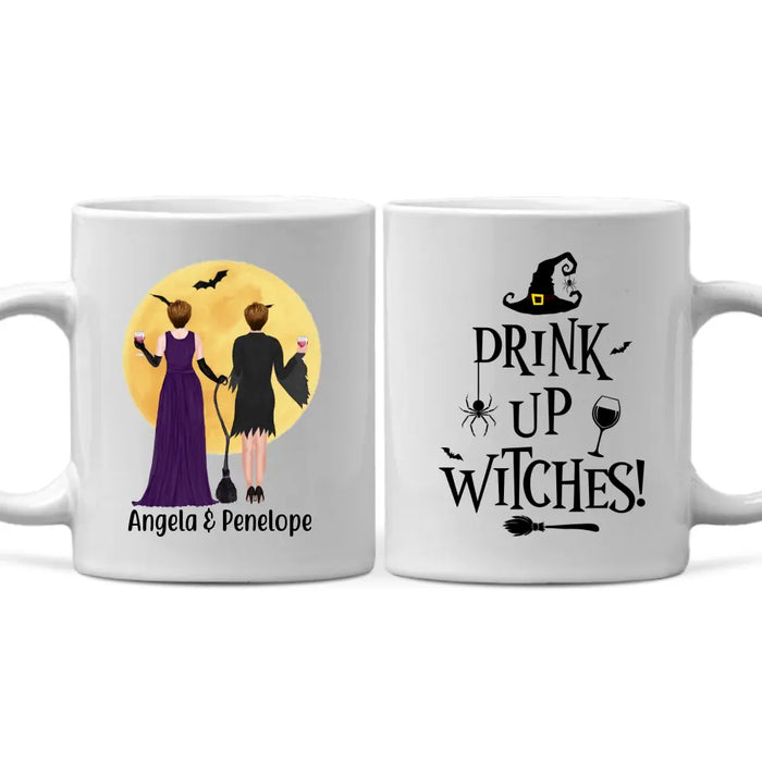 Personalized Mug, Drink Up Witches, Gifts For Halloween Sisters