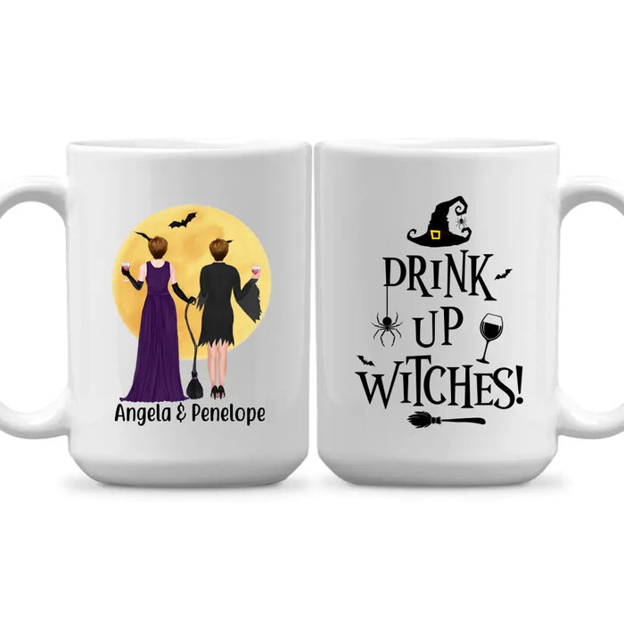 Personalized Mug, Drink Up Witches, Gifts For Halloween Sisters