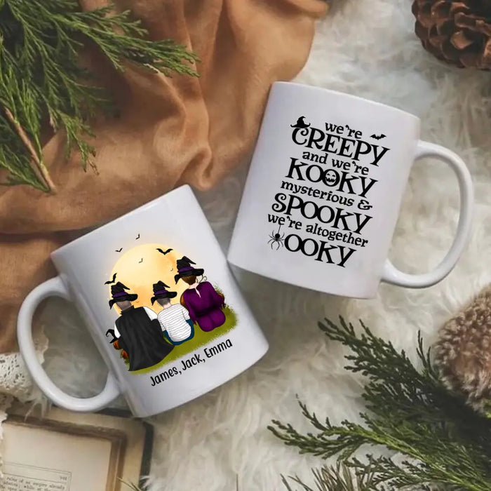 Personalized Mug, We're Creepy And We're Kooky We're Mysterious And Spooky - Family Gift, Gift For Halloween