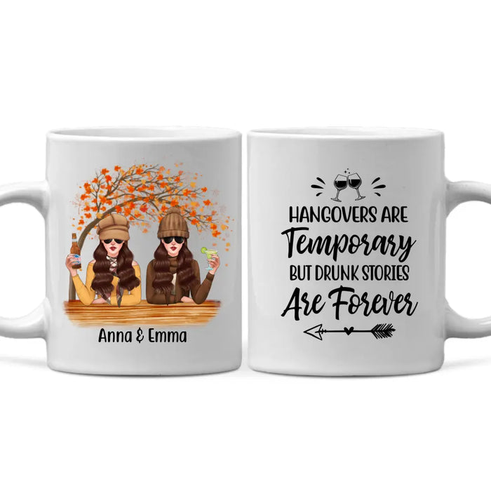 Personalized Mug, Drinking Besties, Best Friend Forever - Fall Season Gift, Gift for Sisters, Best Friends