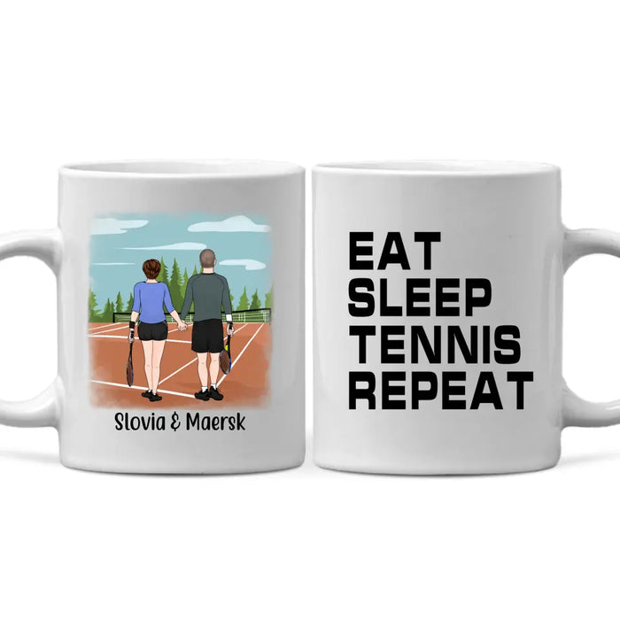 Personalized Mug, Tennis Couple For Life, Gifts For Tennis Couples