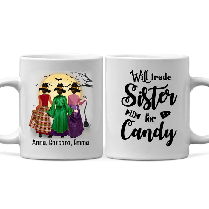 Personalized Mug, Witch Sisters, Hocus Pocus Sisters, Gifts For Halloween Friends