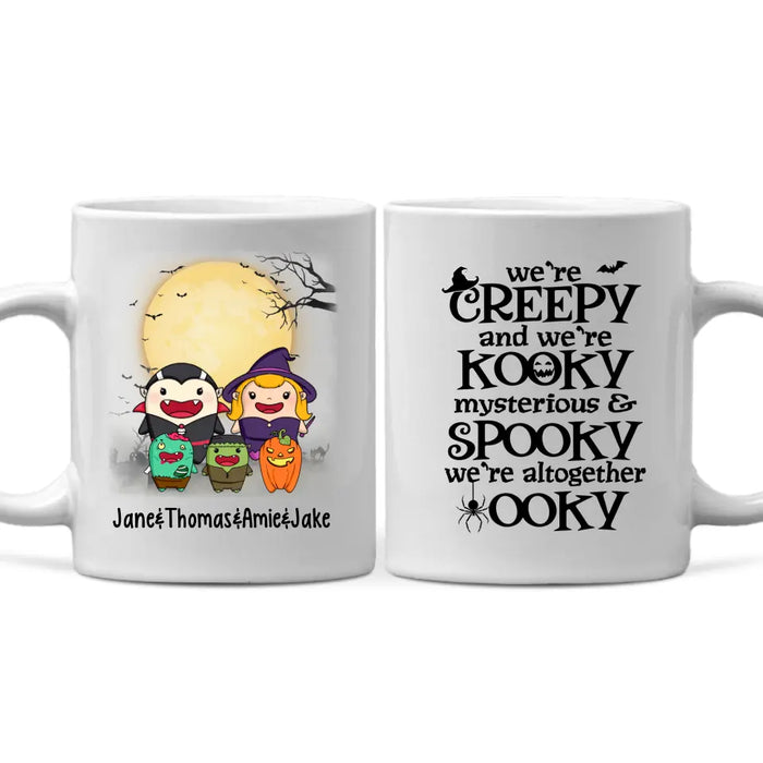 Personalized Mug, Spooky Family, Cute Halloween Icon, Gifts For Halloween Family