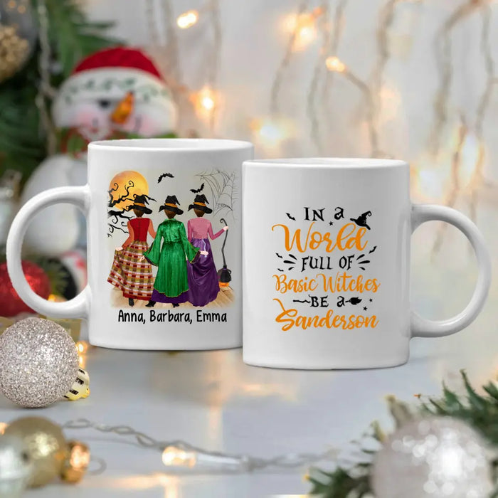 Personalized Mug, Buckle Up Buttercup - Witch Sisters, Gifts For Halloween Friends