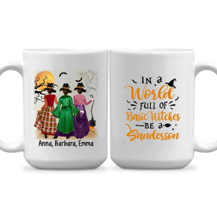 Personalized Mug, Buckle Up Buttercup - Witch Sisters, Gifts For Halloween Friends