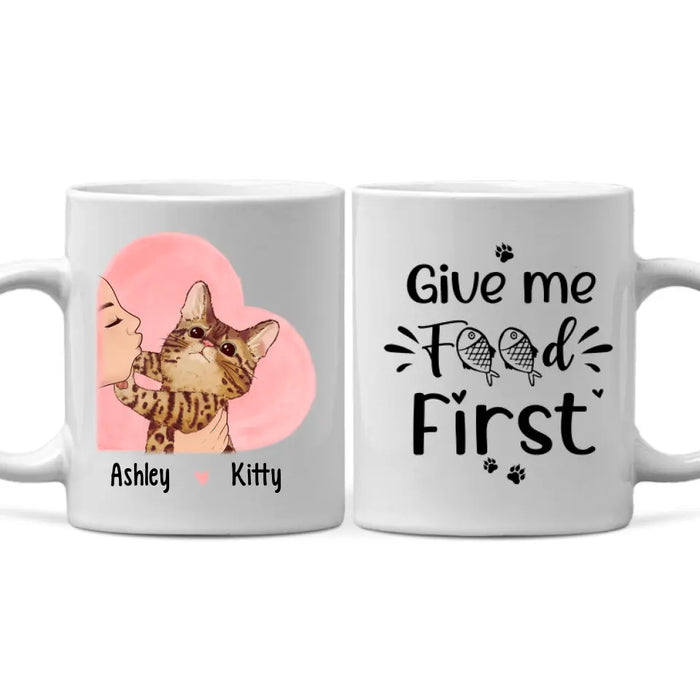 Personalized Mug, Cat No Kisses, Gift For Cat Lovers