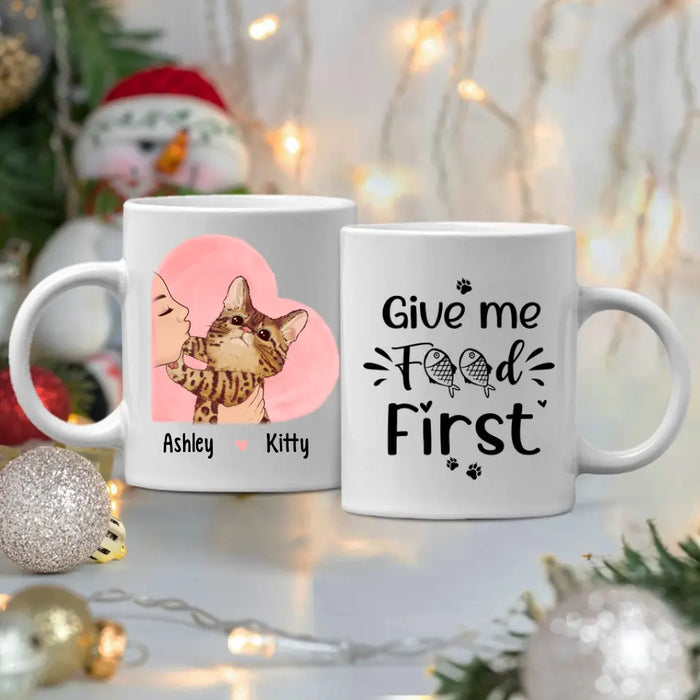 Personalized Mug, Cat No Kisses, Gift For Cat Lovers