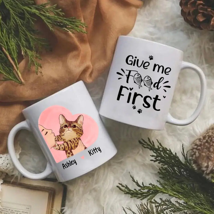 Personalized Mug, Cat No Kisses, Gift For Cat Lovers