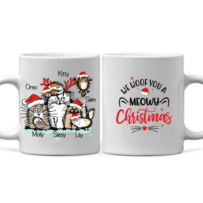 Personalized Mug, Funny Cats - Up To 6 Cats, Christmas Gift for Cat Lovers